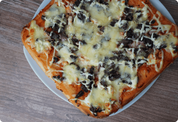 З куркою і грибами