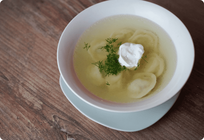 Бульйон з пельменями (8шт.)